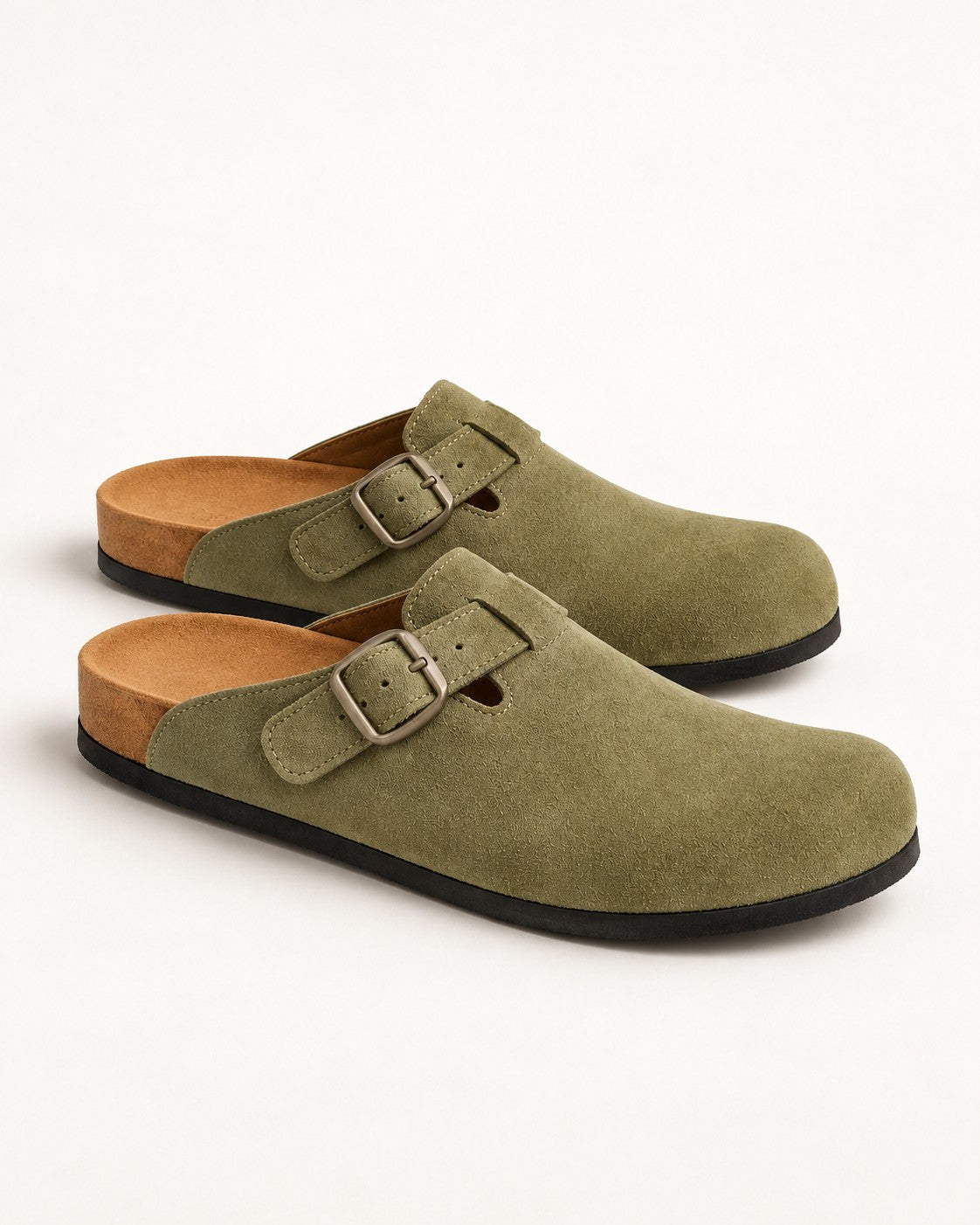 Clogs Olive — editorial styling view